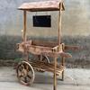 Декор для дома Деревянная тележка Стойка для цветов Витрина для балкона и кафе