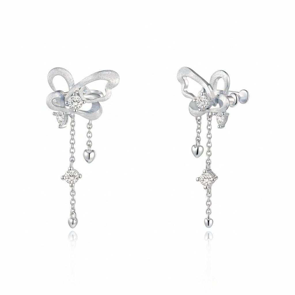 WUIHA Vintage 925 Sterling Silver VVS1 D Color Real GRA Moissanite Diamonds Gemstone Drop Dangle Tassel Earrings Fine Jewelry