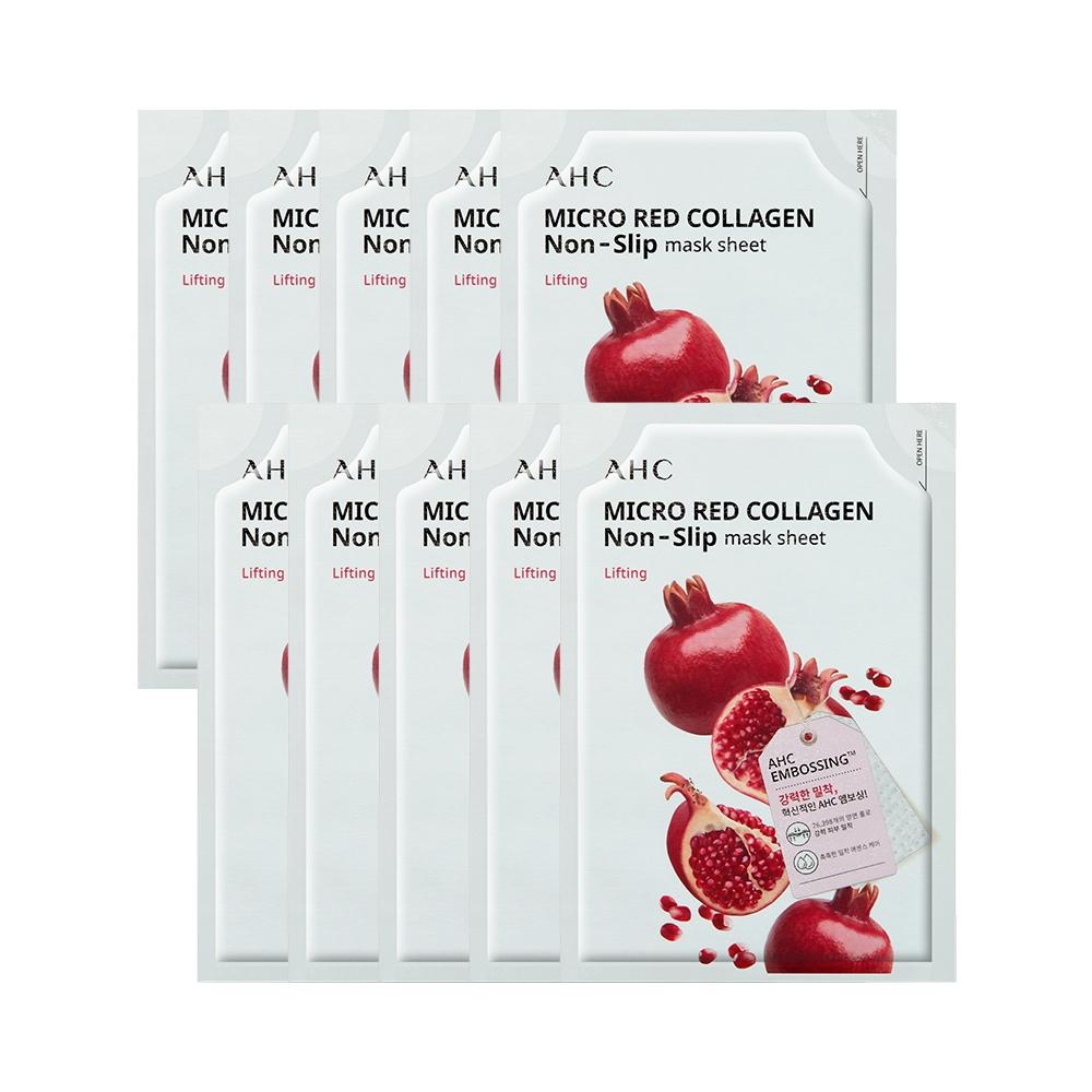 Ahc Micro Red Collagen Adhesion Mask Sheet 33ml 10 Sheets