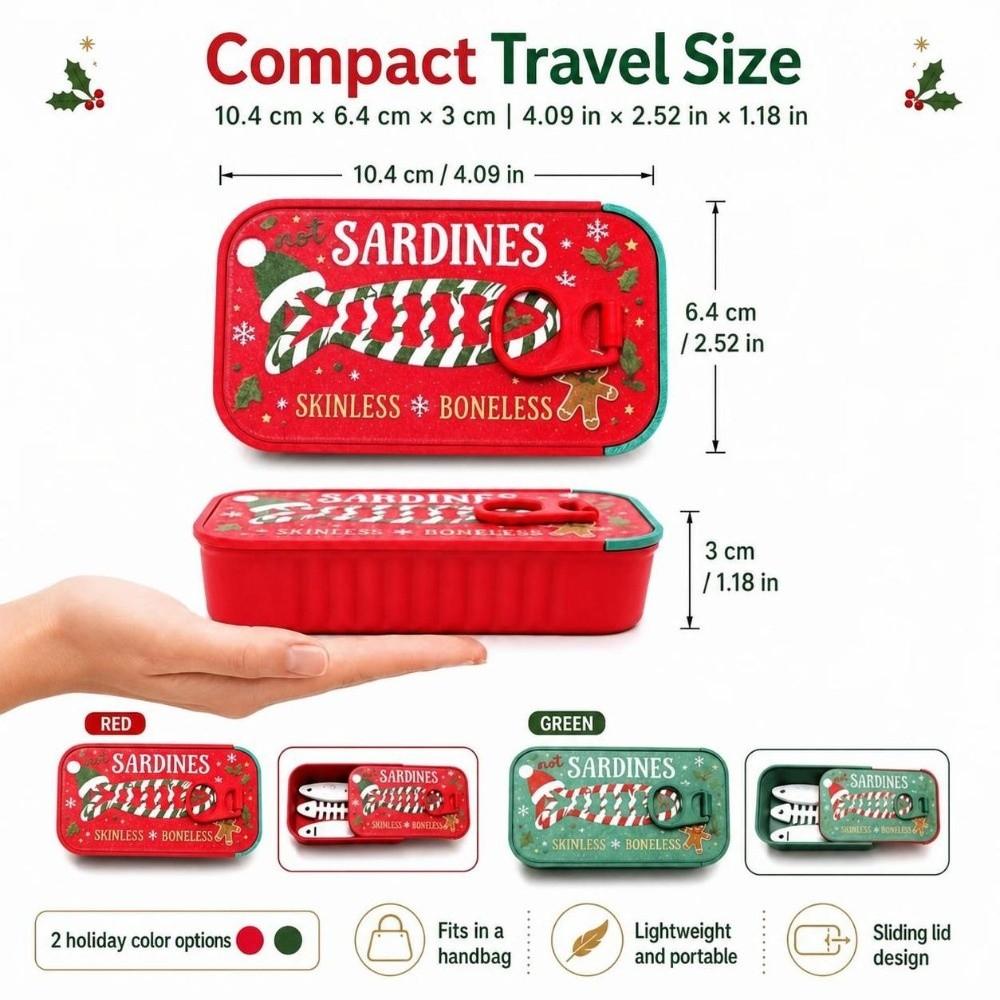 with Fish-Shaped Holders Sardine Tin Jewelry Box Portable Sardine Tin Jewelry Case Christmas Gifts