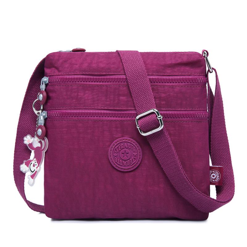 Versatile Lightweight Water-Repellent Nylon High-Top Shoulder Messenger Bag