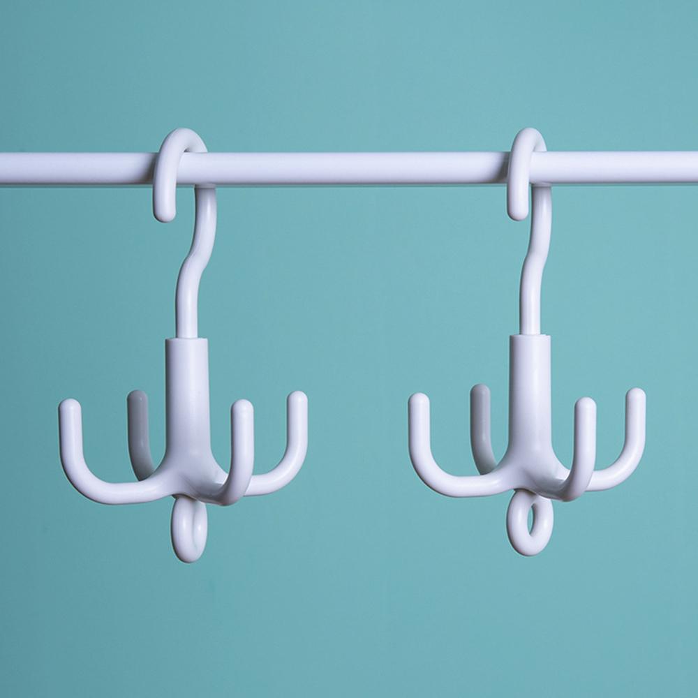 Belt Hangers For Closet Organizer 2pcs 360 Degree Rotating Closet Clothes Hangers With Claws For Handbags Hats Scarf Tie Accesso