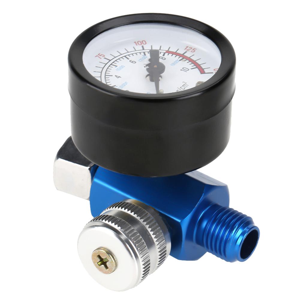 1/4”Spray Paint Gun Air Pressure Regulator Pressure Gauge Pneumatic Tool Accessories Spray Gun Pressure Gauge