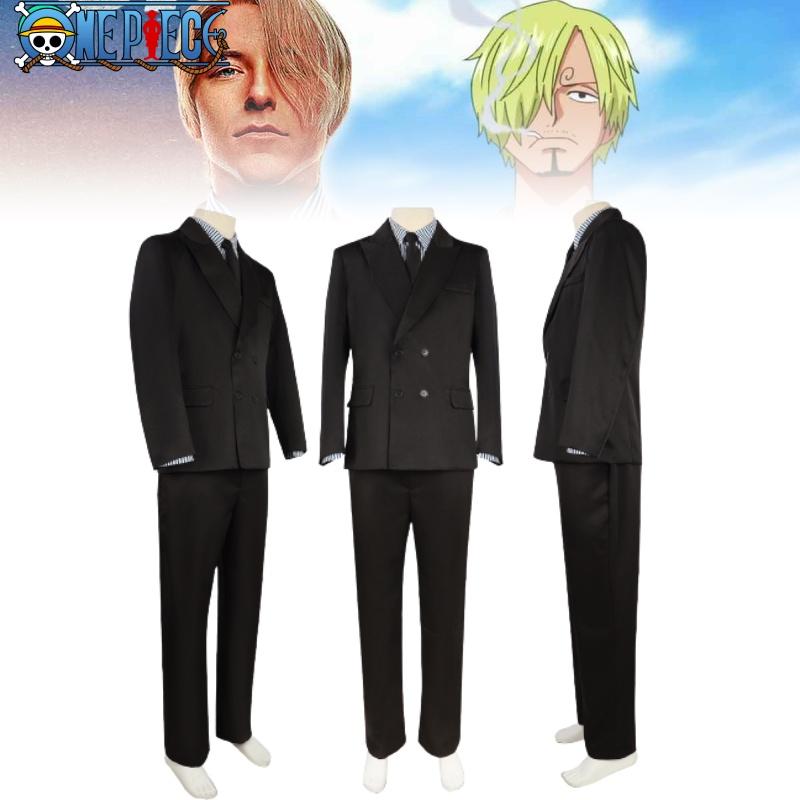 Костюм для косплея Санджи из One Piece, черный костюм для поклонников аниме