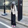 Womens Lightweight Short Down Jacket With Hood White Duck Fill 50% Content Casual Warm Winter Coat Daily Wear