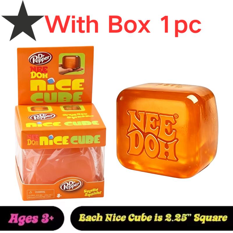 Nee Doh Nice Cube Сквиши-игрушка Мягкая гелевая текстура Сенсорное снятие стресса Подарок для детей и взрослых