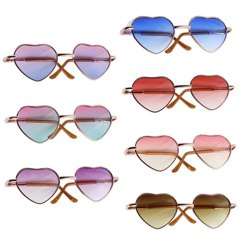 Plush Doll for 1/31/4 BJD For 20cm Dolls Plush Doll Eyeglasses Glasses Clothes Cute Heart Frame