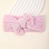 New Solid Solor Children's Hair Accessories Baby Plush Bow Headband Baby Soft and Comfortable Fabric Headband