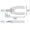 Fujiya Stainless Steel Nippers, 125mm, HP855-125