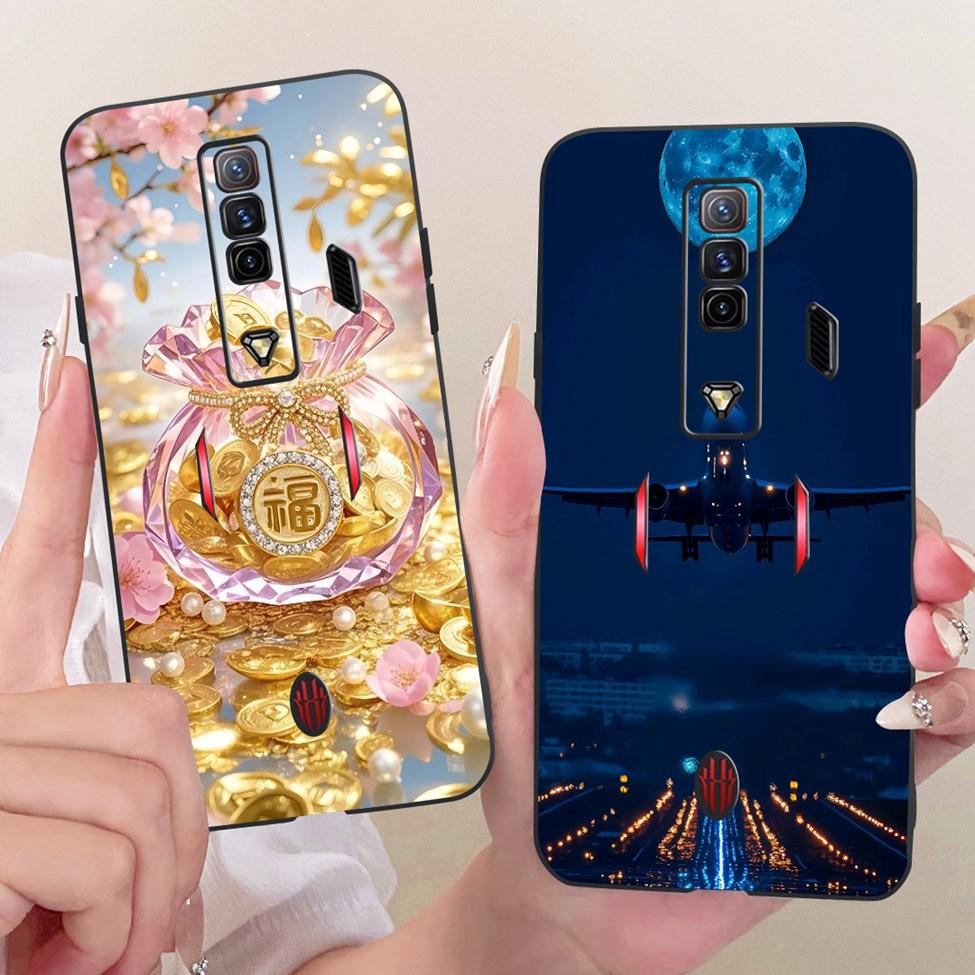 Чехол для телефона ZTE nubia RedMagic 7 Силиконовый Милый Кот Модный Забавный Расписной Funda Для Red Magic 7 NX679J Корпус