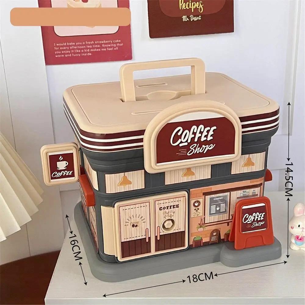 Копилка в форме креативного магазина, пластиковый замок с ключом, кассовый ящик для студентов, портативная копилка, безопасная банка для сбережений для детей и взрослых, подарок