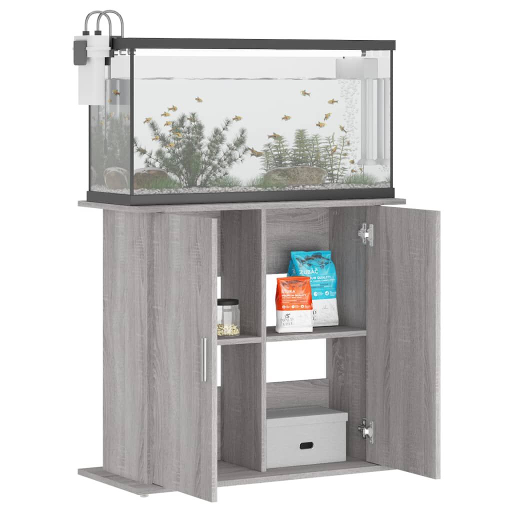 vidaXL Aquarium Stand Sonoma Gray 81x36x73 cm Engineered Wood