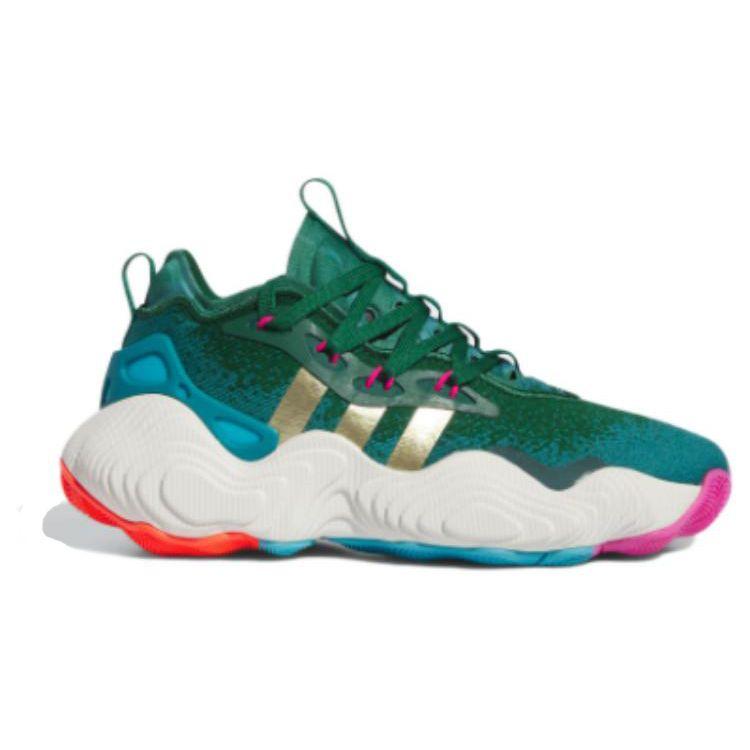 Adidas Мужские кроссовки Trae Young 3 96 Olympics Green Team, темно-зеленые, золотисто-металлические, IE9301