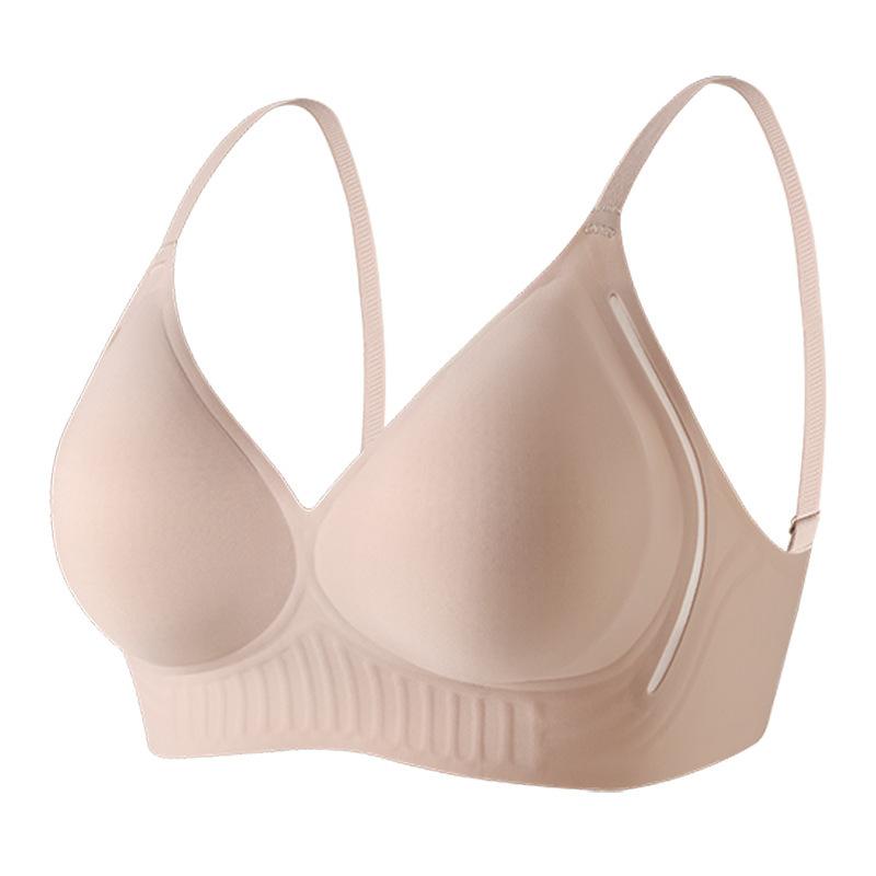 Summer cool feeling seamless back underwear women's small breasts gather fixed cup close sub-breasts anti-sagging breathable bra cover thin
