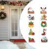 Christmas Decoration Door Hanging Sign Friend Gifts Party Props Wall Ornament Xmas Tree Decor for