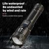 High Strong Power Led Flashlights 2000LM Tactical USB Charging Camping Emergency Fishing Zoom Lantern Torch with Display Light