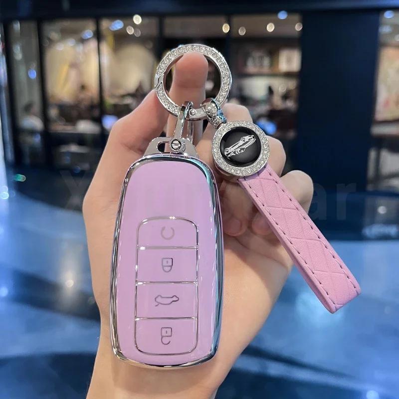 Силиконовый Чехол-Держатель для Ключа TPU для Chery Tiggo 8 Pro Tiggo 8plus New 5 Plus 7 Pro 4 Tiggo 4 5X 7 Pro 8 Exeed Txl Tx Lx Чехол-Крышка для Автомобильного Ключа