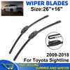 2PCS Wiper Blades Set Kit For Toyota Sightline 2009-2018 Front Windshield Brushes Windscreen Window Accessories