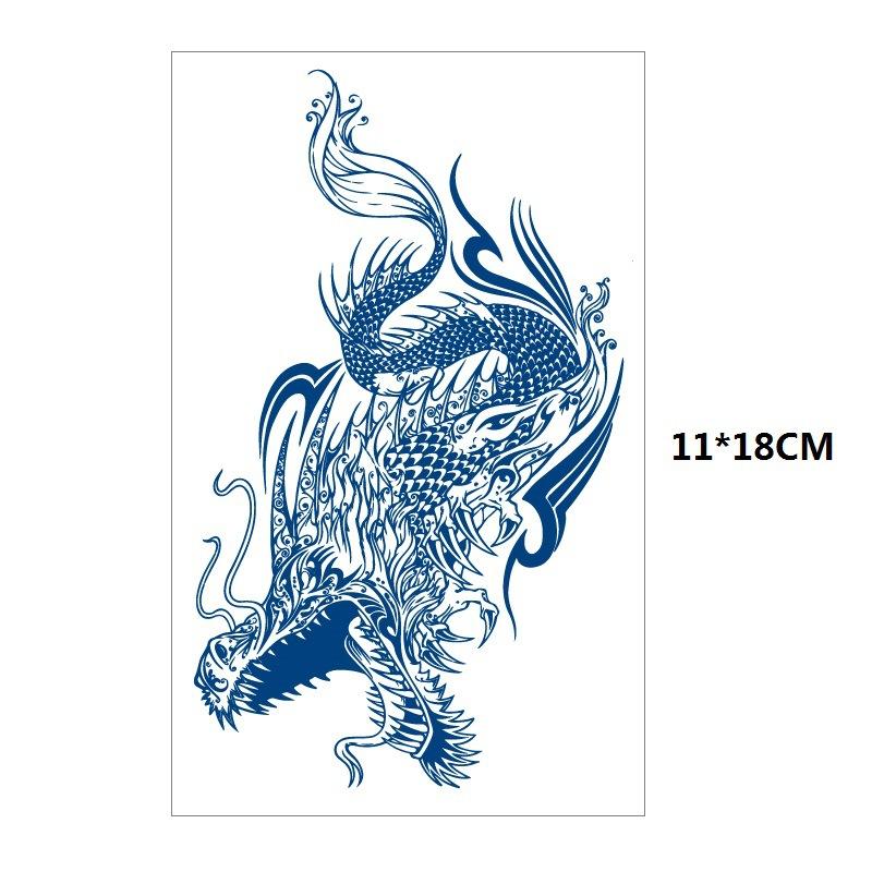 Herbs Gradual Change Jellyfish Planet Feather Snake Big Pattern Geisha Slowly Color Simulation Water Transfer Tattoo Sticker