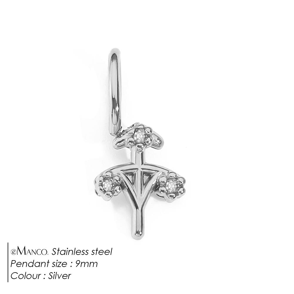 eManco Stainless Steel Star Zodiac Sign 12 Constellation Pendant Accessories for Necklace Women Man Jewelry Gifts