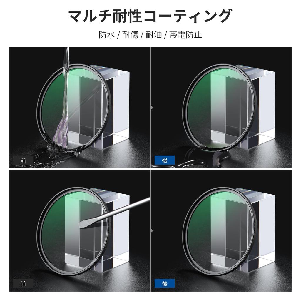 NEEWER 72mm MC UV Protection Filter with Lens Cap Multilayer Resistant Nano Optical Thin Aluminum Alloy Filter Coating/HD Glass/Waterproof/Scratch