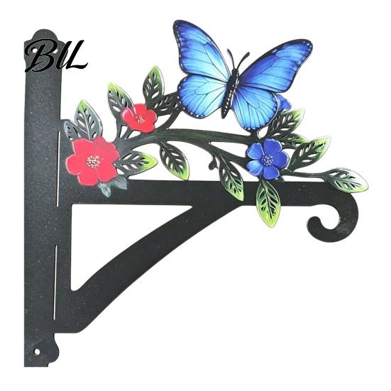 Sky Garden Wall Combination Metal Plant Hanger Hook Heavy Duty Hanging Basket Bracket Decorative Parrot Imitation Rust Orange Cat Flower Butterfly for