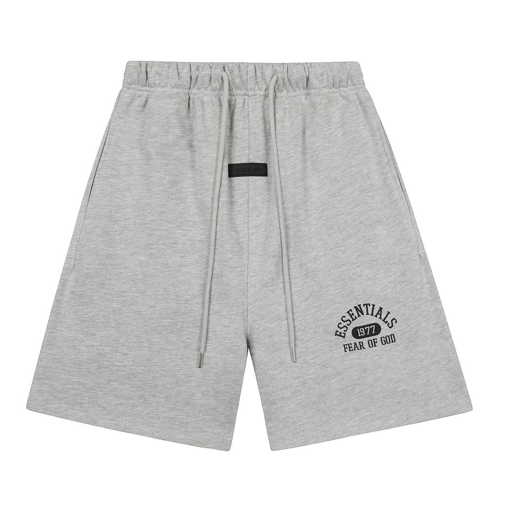 Fear of God Шорты с принтом логотипа Arch Essentials 1977, унисекс, свободные, хлопковые, на шнурке, повседневные, спортивные, 3 цвета