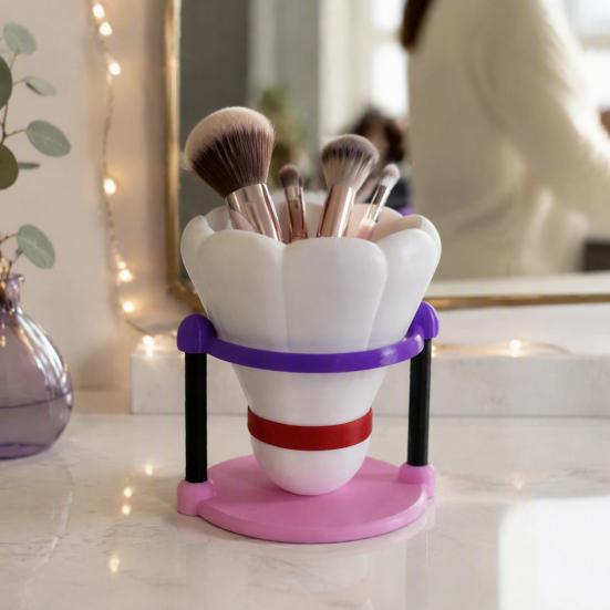 Office Desk Accessories 3D Printed Badminton Pen Holder, Desktop Stationery Organizer, Creative Multifunctional Bin Storage Cup for Supplies