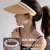 Hua Shaojiang Shuying Empty Top Hat Women's Summer Hat Traveling Seaside Sunscreen Shade Straw Hat Ropless Sun Hat