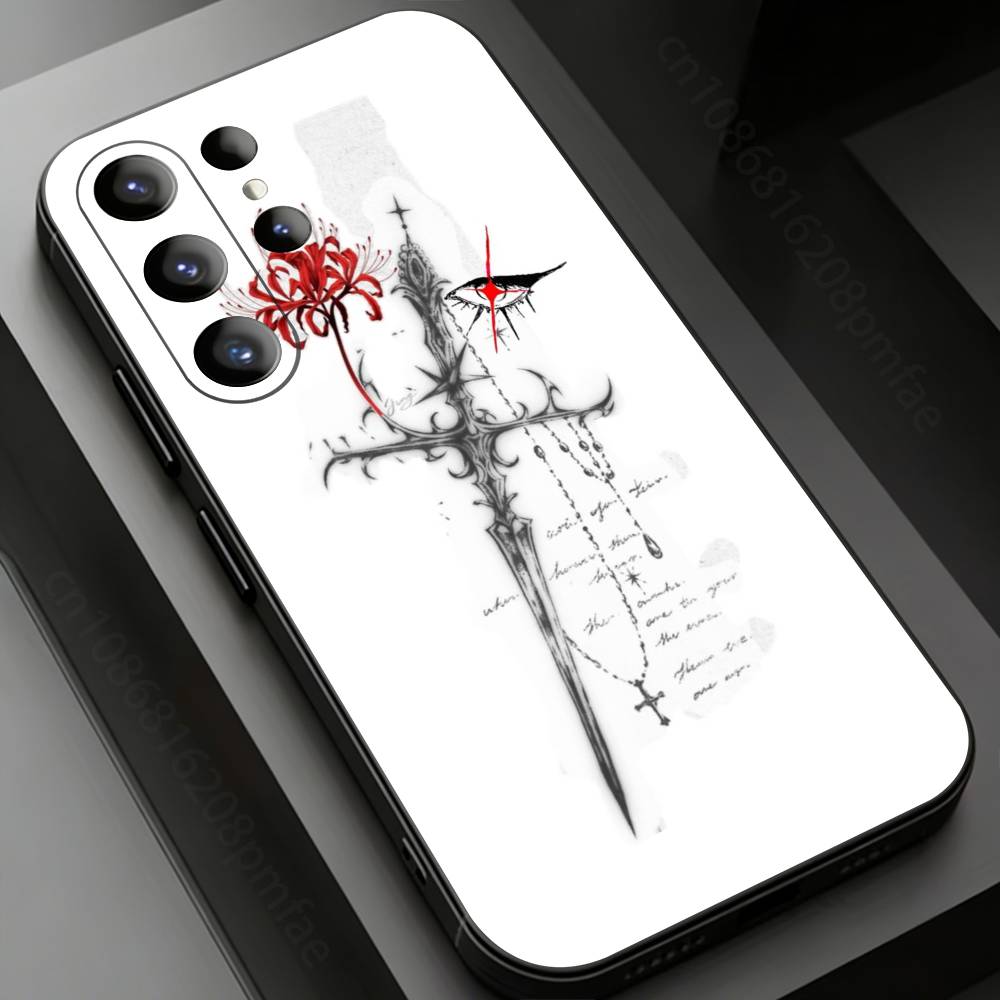 Чехол для телефона с готическим крестом для Samsung Galaxy S24, 25, 26, 23 22, 21, S20 Plus Ultra FE, мягкие чехлы fundas