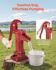 Well Hand Pitcher Pump, 25 ft Maximum Lift, Antique Cast Iron Manual Hand Water Pump, NPT 1-1/4 in Connection, Easy Installation, Old Fashioned for