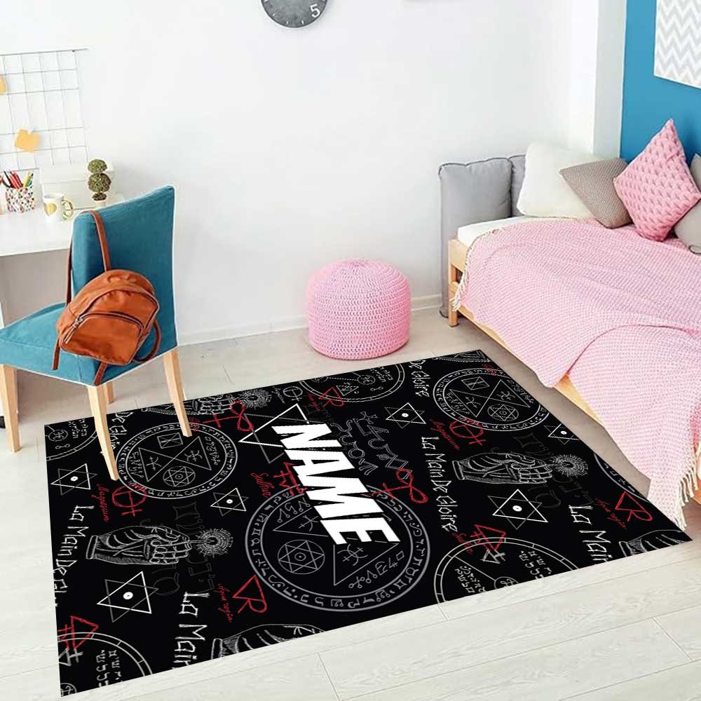 Warner (39) Customize your name rug, office chair cushion, home bedroom living room gift.