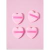 Daiso Lovely Heart Double Sided Powder Puff  Pack Of 4