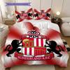 Эмблема Sunderland AFC Сияние Набор из трех предметов (1 пододеяльник + 2 наволочки, без наполнителя) Двумерный плоский рождественский подарок на день рождения