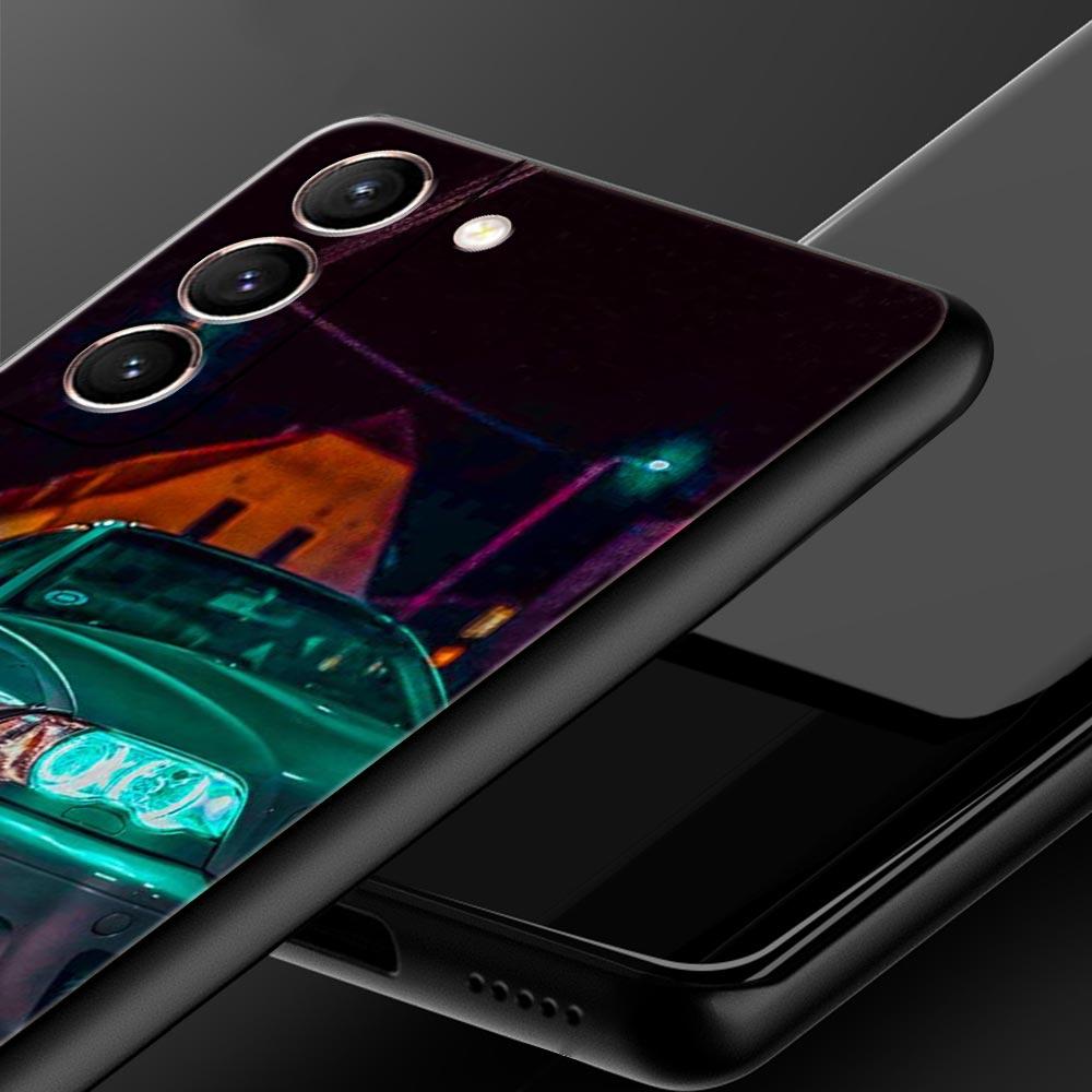 Сине-красный JDM Спортивный Автомобиль Чехол для Телефона Для Samsung Galaxy S26 Ultra S25 Plus S24 FE S23 S22 5G S21 S20 Чехол Черный Мягкий