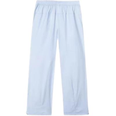 Casual Simple Solid Color Straight Loose Knit Sports Pants Women Bottoms Light-Twilight-Blue 162527505-3