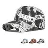 Letters Leopard Print Newspaper Pattern Men's Graffiti Baseball Cap Women's Outdoor Sunshade Cap
