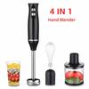 4-In-1 500W Handheld Immersion Blender Mixer Set 2 Mix Speed Stainless Steel Blades Mixing Beaker 500ml Processor Egg Whisk EU Plug