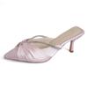 Baotou Slippers Autumn New Pointed Toe Shallow Mouth Sequin Slip-on Non-Slip High Heels