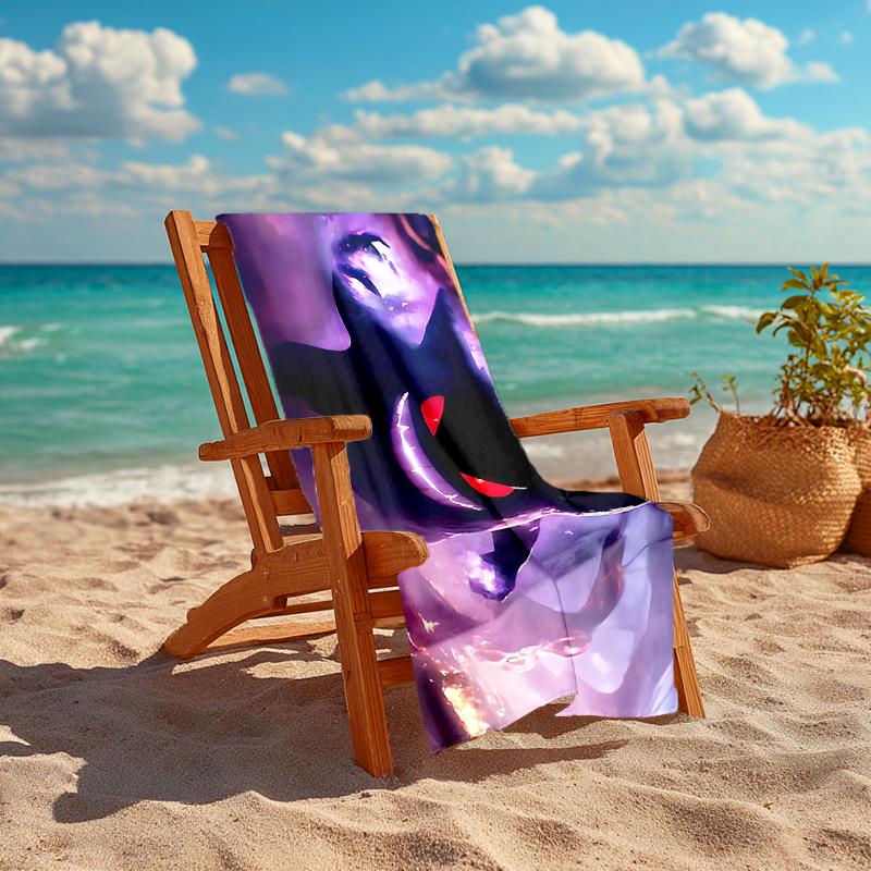 1Pc Ethereal Shadow Beast Beach Towel Quick Dry Multiuse For Beach Pool Gym Yoga Home Travel Christmas Halloween Xmas Gift S17