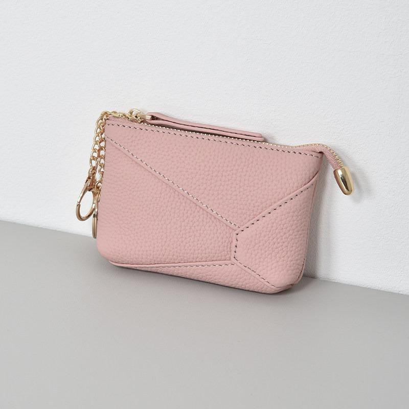 Простая сумка для смены geometric splicing card bag key lipstick earphone storage