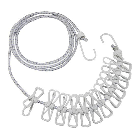 180 см эластичная уличная веревка для белья, брюки, вешалка для сушки белья с 12 зажимами