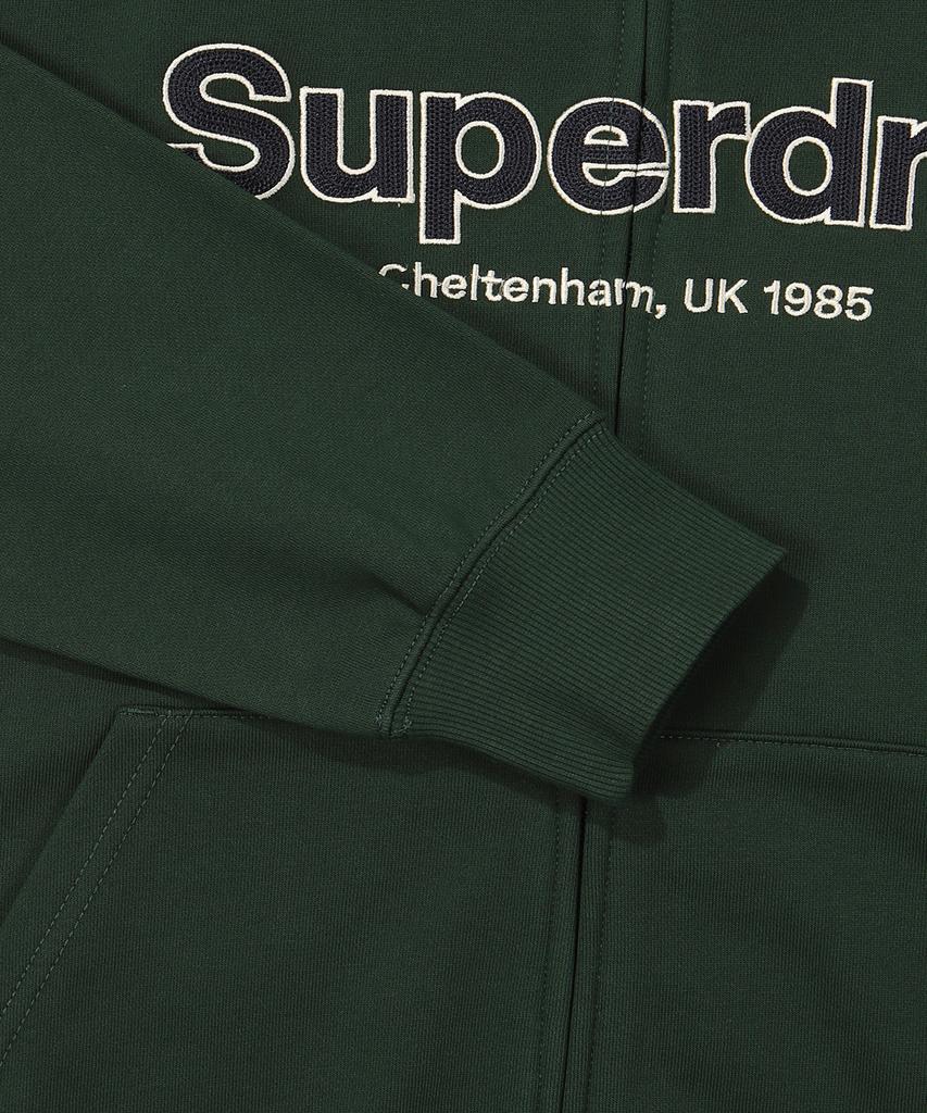 Худи Superdry Core с большим логотипом и двухсторонней молнией, цвет Хаки