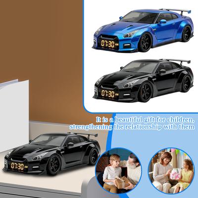 Супер спортивный автомобильный будильник - Реалистичные звуки двигателя и крутые световые эффекты, Забавный декор для спальни для детей и взрослых