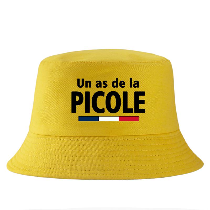 Смешная французская надпись Панама с принтом Un As De La PICOLE Кепка FisherUnisex Летняя хлопковая кепка от солнца Унисекс Повседневная уличная одежда Кепка для вечеринки
