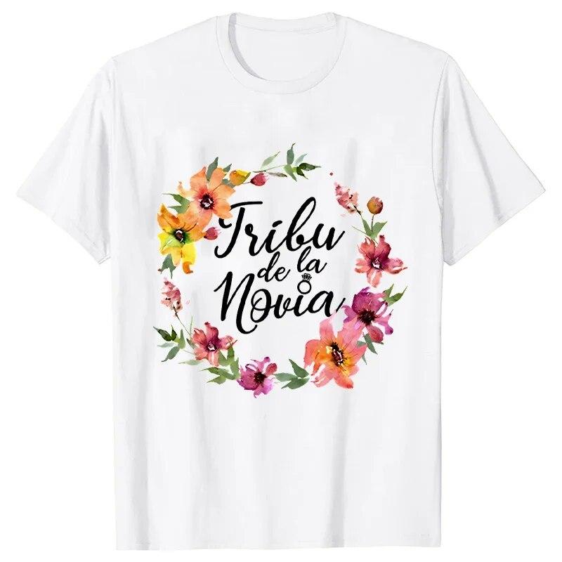 Французская футболка Evjf для испанского свадебного душа, футболка для невесты, футболка с цветочным принтом, девичник, друзья, женская одежда для девичника