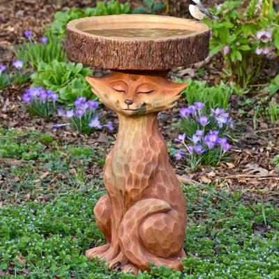 Кормушка из смолы, садовая чаша для ванны для птиц, уличная статуя Лоури, фигурка животного, скульптура для привлечения