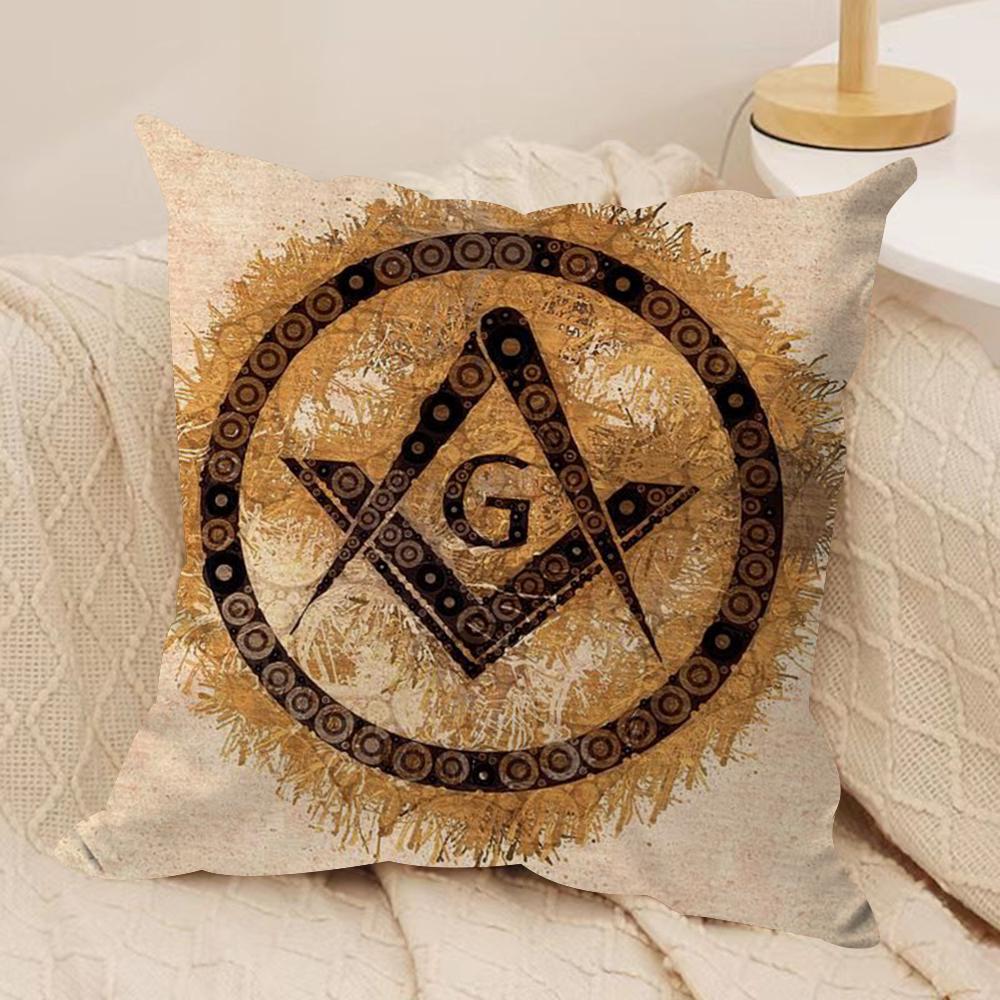 FFreemason Painting Cushion Cover Soft Plush Fabric DoubleSided Printed Sofa Cushion Cover for All Seasons Home Decor Gift