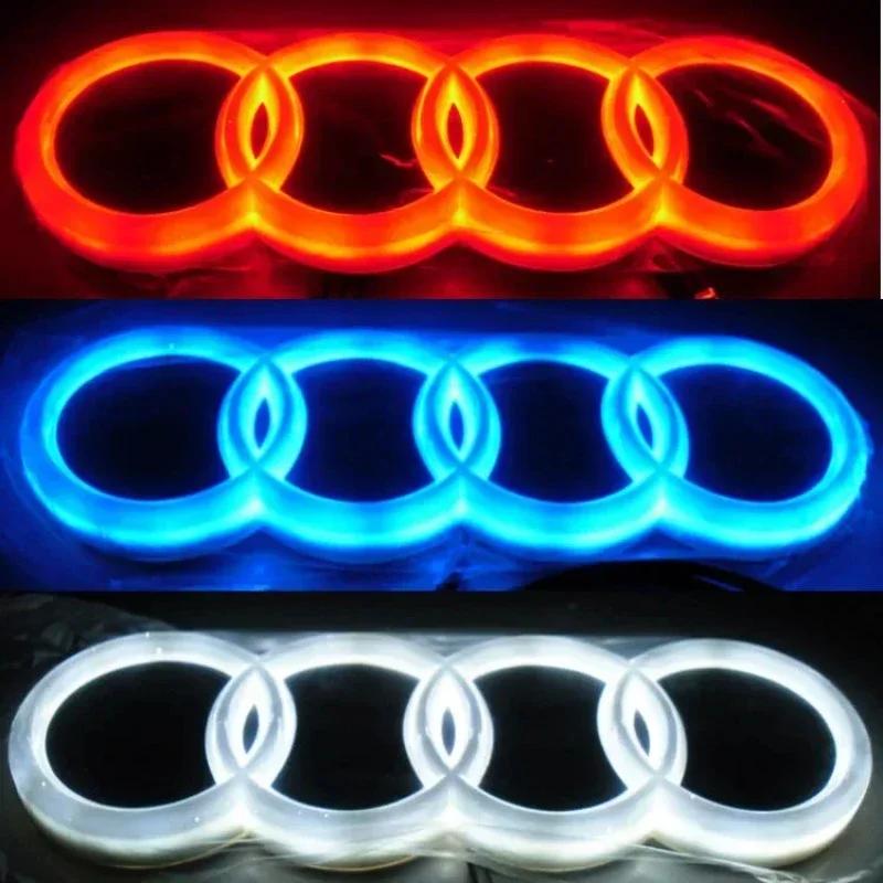 G6 FOR QQ5 TT RS A3 A4 A5A6A7 A8 S3 S4 S5 S6 S7 Q3 Q5 Q7 Q8 4D car front grille LED Four-ring logo lamp car external accessories.
