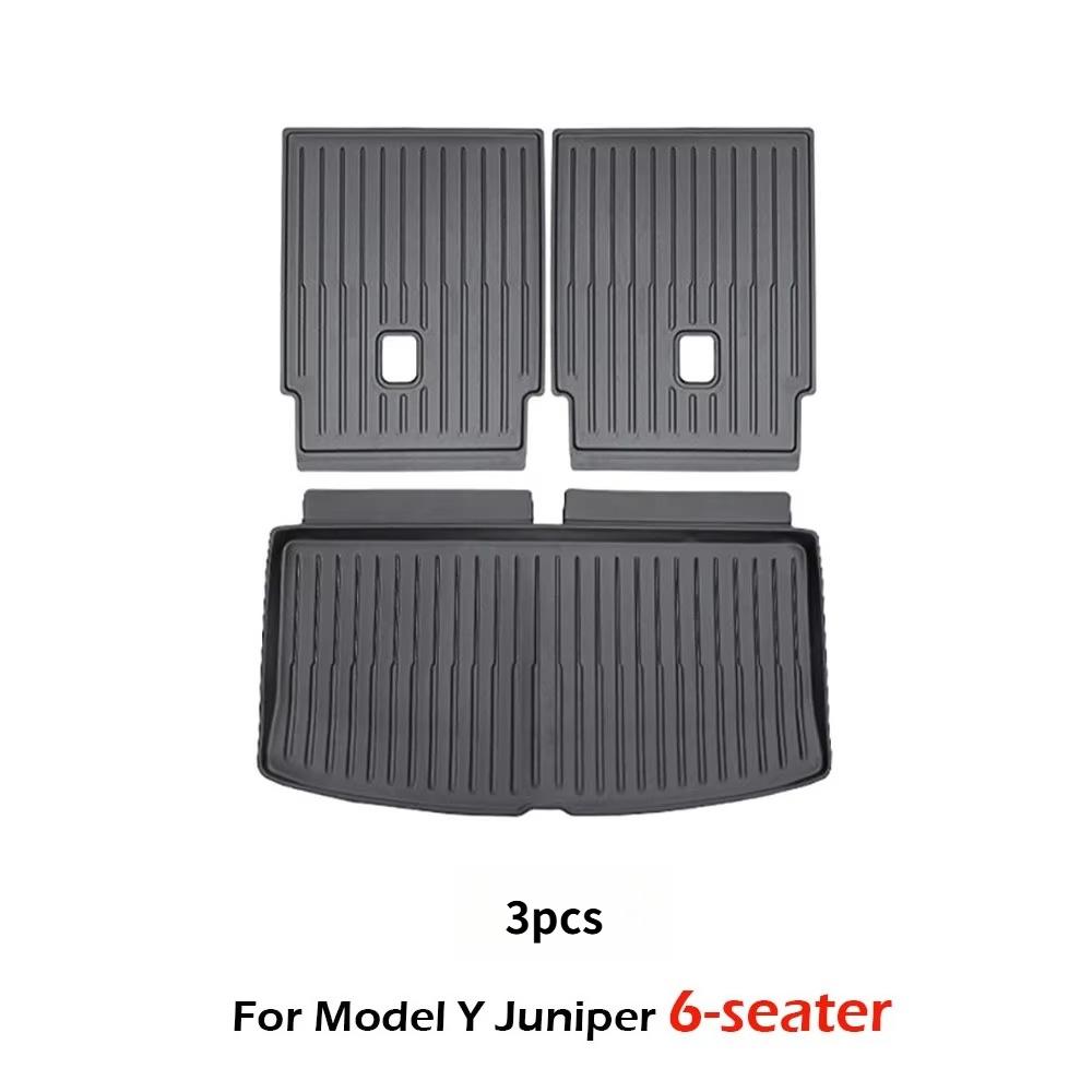 For Tesla Model YL 6 Seat 2026 2027 2025 All-Weather TPE Cargo Liner Frunk Trunk Mat Seat Back Protector Accessories